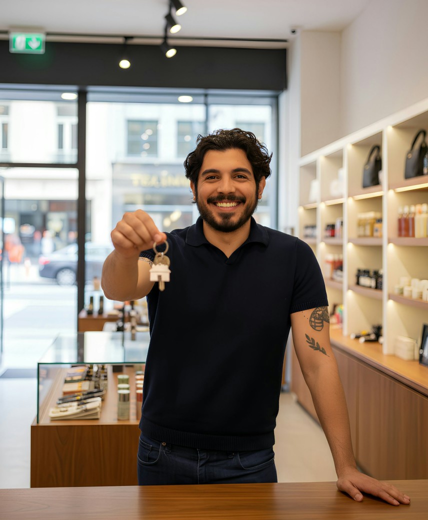 Man handing over keys